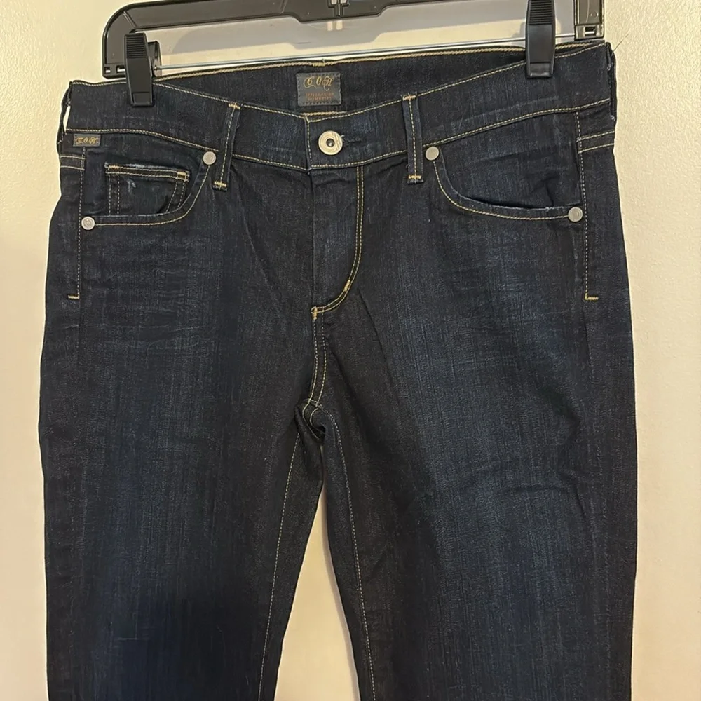 Citizens of Humanity Dark Wash Ava Low Rise Straight Leg Jeans 28 - Picture 4 of 13